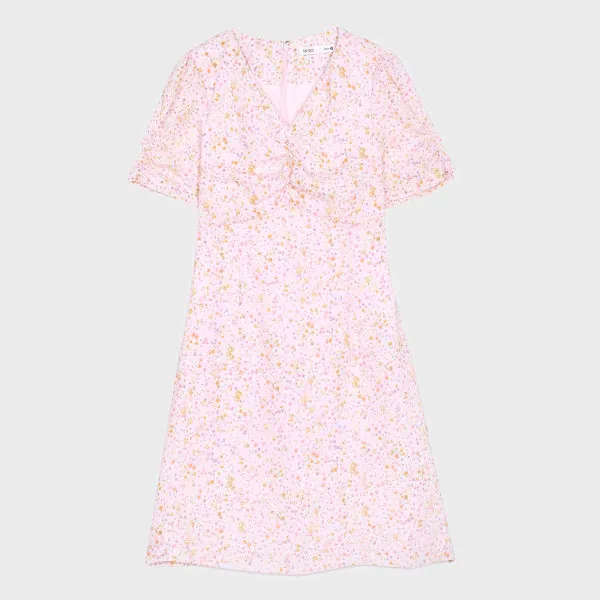 미쏘 파스텔톤 플라워 셔링포인트 원피스