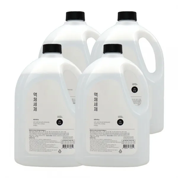 바른세탁소 액체세제 라임향 본품, 4개, 2.5L
