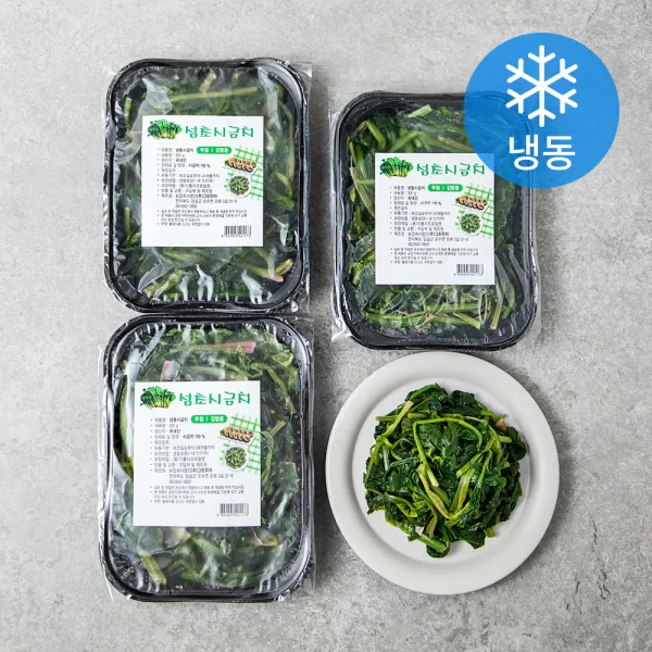 그린피아 냉동 섬초 시금치 무침 김밥용 (냉동), 300g, 3개