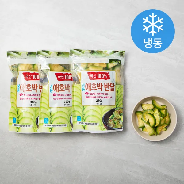 그린피아 냉동 애호박반달 (냉동), 380g, 3개