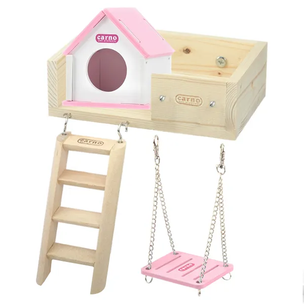 파스텔펫 햄스터 DIY 별장 세트, 핑크, 1세트