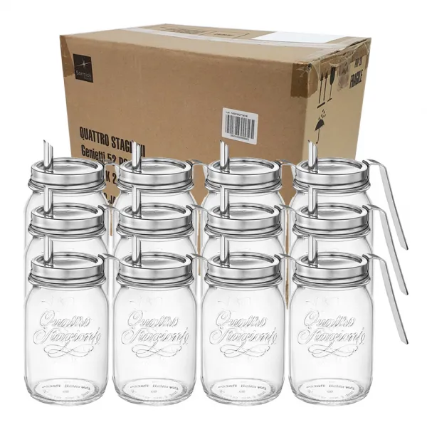 보르미올리 콰트로 스타지오니 핸들 오일자 유리저장병, 500ml, 12개