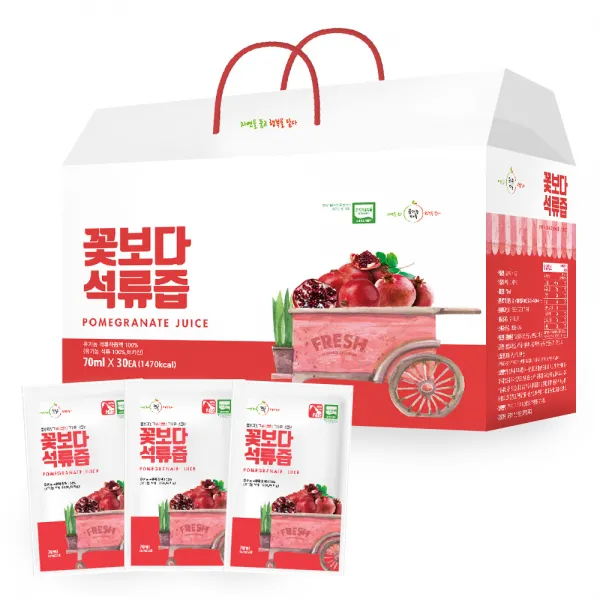 유기농마루 100퍼센트 Nfc 착즙 석류 원액 70ml 30개