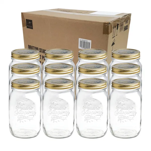 보르미올리 콰트로 스타지오니 자 유리저장병, 1000ml, 12개