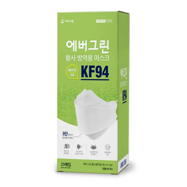 에버그린 황사방역 마스크 대형 KF94, 25개입, 1개
