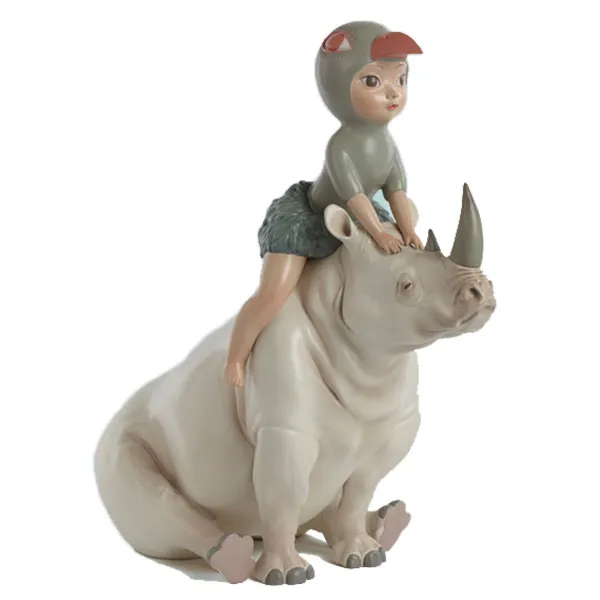 커미 소소한작당 Dream of Fairy Tales series 인테리어 장식품, Rhinoceros's Friends