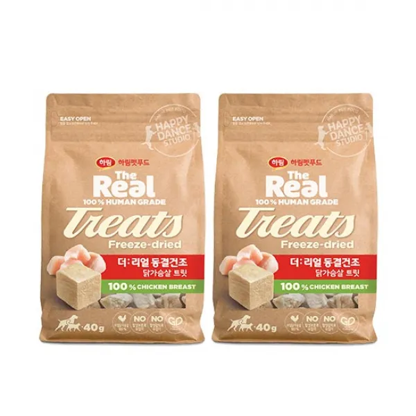 하림더리얼 강아지 동결건조 트릿, 닭가슴살맛, 2개