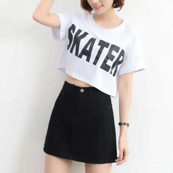 공블리 데일리 A라인 데님 미니스커트 Csk1083