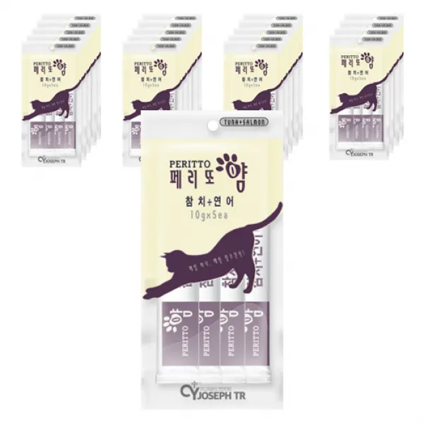 페리또얌 짜먹는 고양이 간식 10g, 참치 + 연어 혼합맛, 100개