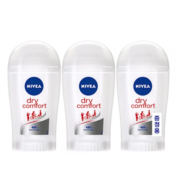 니베아 드라이 콤포트 데오드란트 스틱, 40ml, 3개