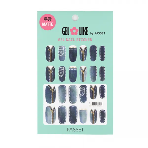 젤라이크 젤네일 스티커 매트, 14 시선강탈데님팬츠, 1세트