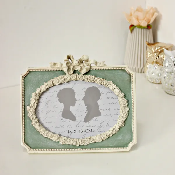 키다리 민트장미 액자 가로형 5x7, 혼합색상