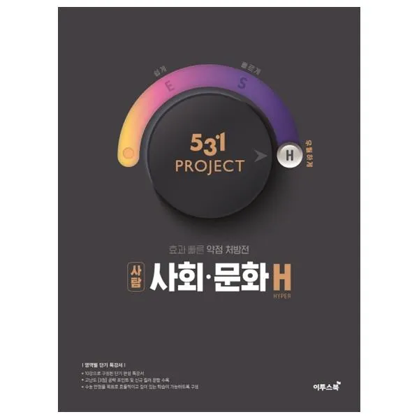 531 Project(프로젝트) 고등 사탐 사회ㆍ문화 H(Hyper)(2021):효과 빠른 약점 처방전, 이투스북