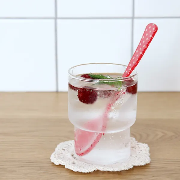 코지테이블 홈카페 내열 디자인 유리컵 레이어 언더락 220ml, 4개
