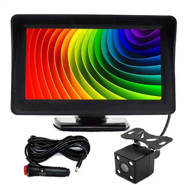 LED 후방카메라 시거잭 상시가능 풀세트 B 11.43cm, icar-001sm