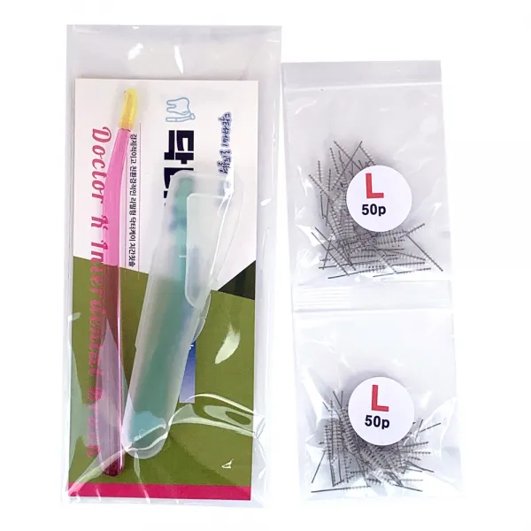 닥터케이 치간칫솔 리필형 100p + 손잡이 2p B세트 L 1세트