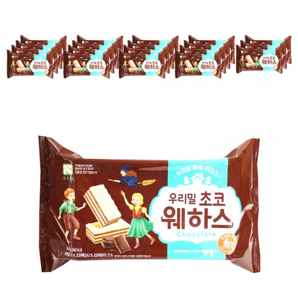 우리밀 초코 웨하스, 90g, 20개