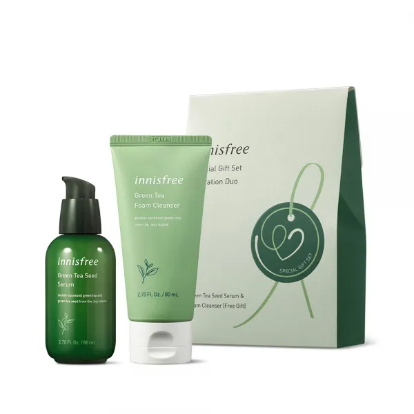 이니스프리 그린티 씨드세럼 80ml + 폼클렌저 80ml 세트 1세트