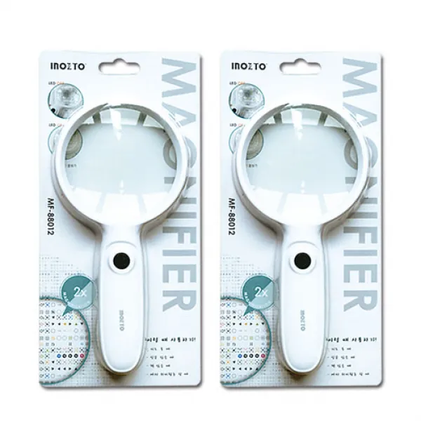 이노트 2배율 LED돋보기 90mm MF-88012, 2개