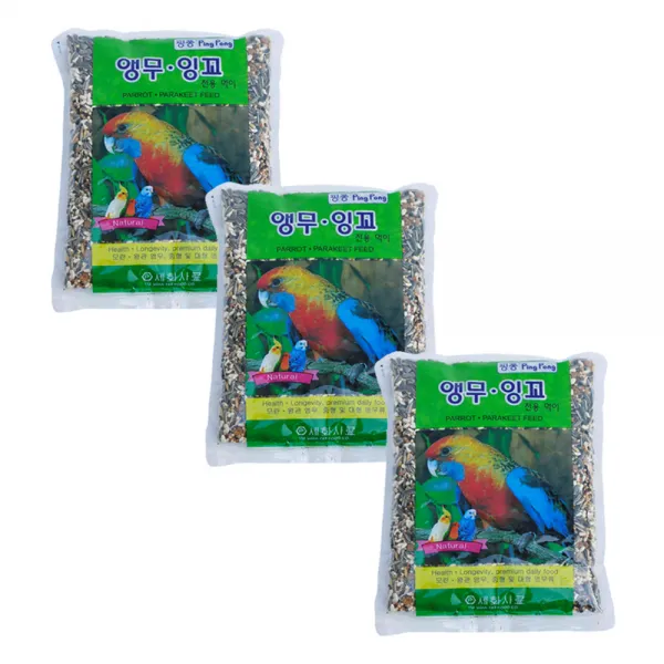 핑퐁 앵무 잉꼬 사료 500g 3개