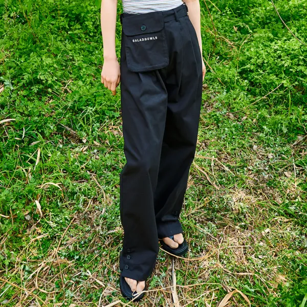 샐러드볼즈 여성용 포켓 벨트 팬츠