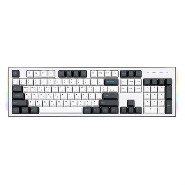 COX 이색사출 사이드 RGB 기계식 키보드 갈축, CK01PBT, 그레이 + 화이트