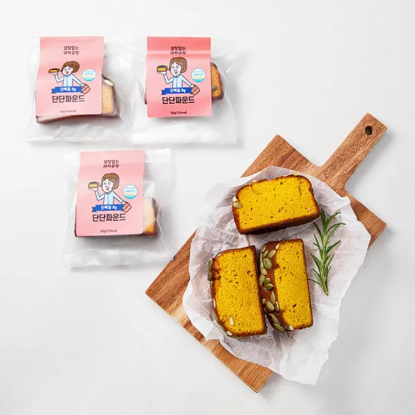 설탕없는과자공장 단단파운드, 50g, 3개