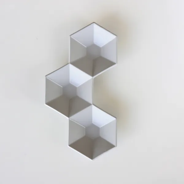 김성훈도자기 시그니처매트 육각 세칸 나눔접시 라이트그레이 1개