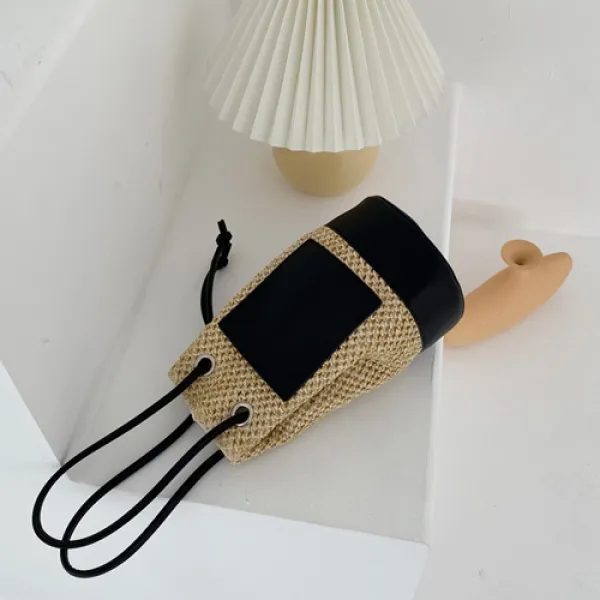 지니얼 여성용 숄더 토트 버킷 라탄 왕골가방 Ga2380