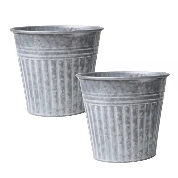 실버 양철 빈티지 바스켓 M 단일색상 2개