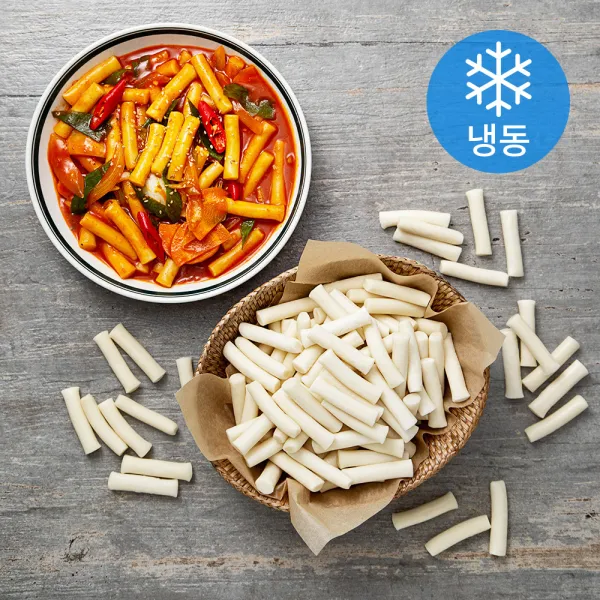낭만부라더 찰떡볶이 알알이 가늘고 긴 떡 L 냉동 500g 14개