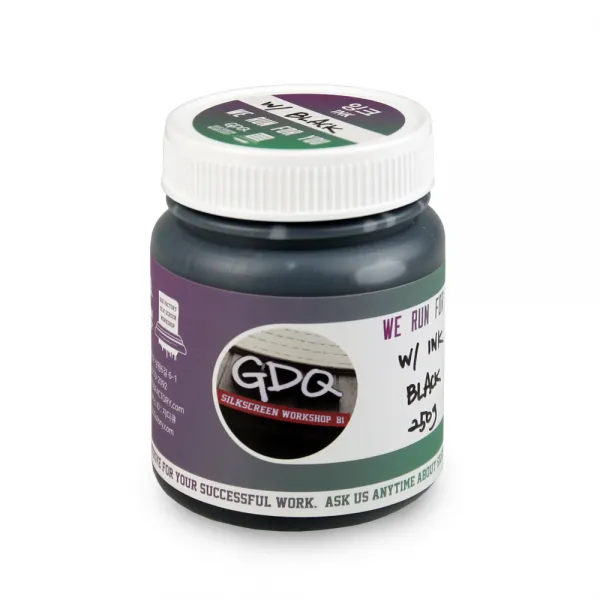 지디큐팩토리 실크스크린 날염용 수성 러버 잉크 500g 검정색