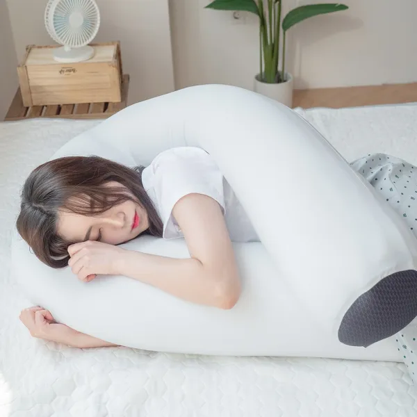 바나나빌딩 냉감 쫀득 바디필로우 화이트