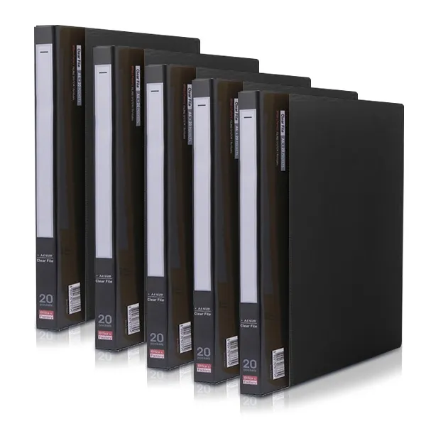 Office&factory 인덱스 클리어화일 A4 20매 흑 5개