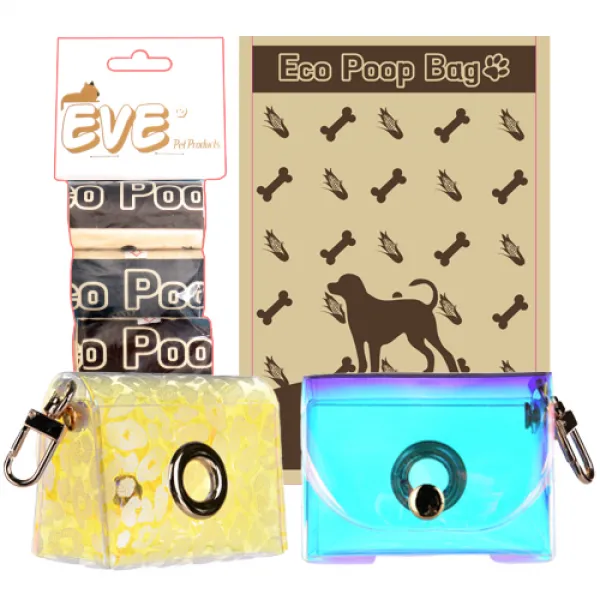 이브스토어 홀로그램 풉백 파우치 2p + 봉투 60p 투명 호피 1세트