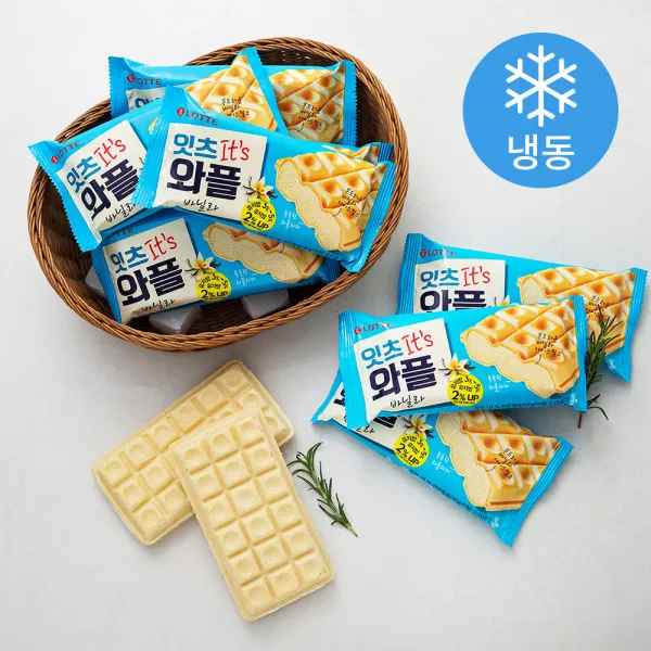 롯데제과 이츠와플바닐라 아이스크림 냉동 140ml 12개