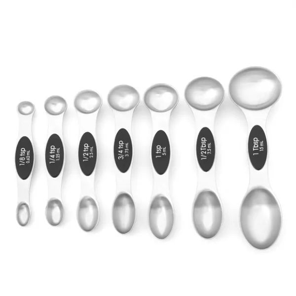 스텐 양면 계량스푼 7종세트 블랙 1세트