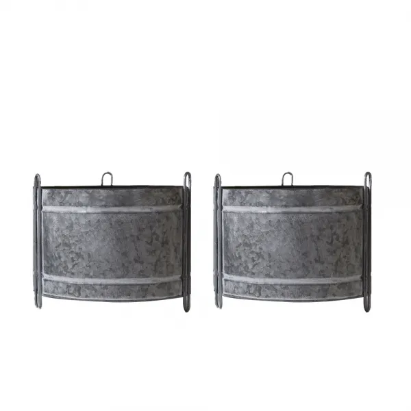 일자 양철 삼발이 화분 2p 단일색상