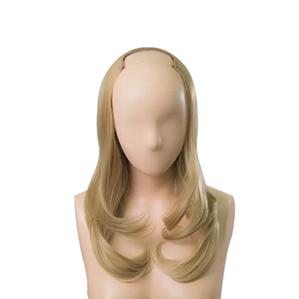 가발나라 여자 U자형 허쉬컷 C컬펌 오픈 반가발 + 엑스트라 피스 2p + 관리 3종 키트 세트 아이스블론드 1세트