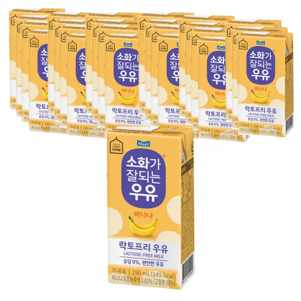 소화가잘되는우유 바나나, 190ml, 24개