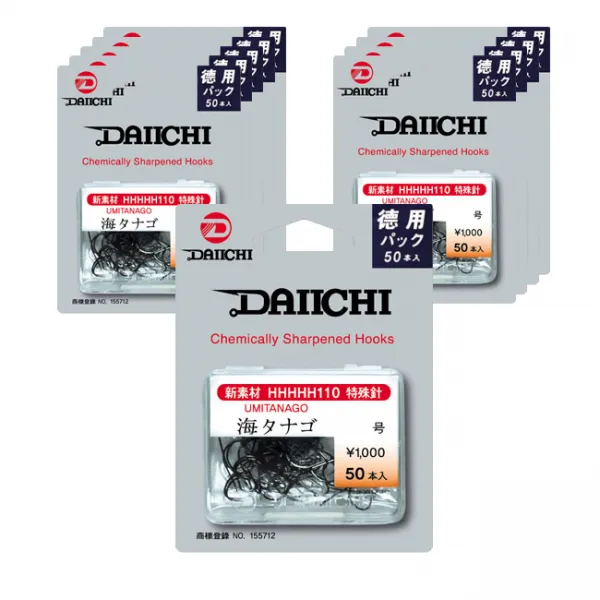 Daiichi 카본 다나고 덕용포장 붕어 낚싯바늘 50p 10개