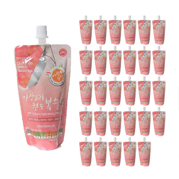 아람농장 천도복숭아 주스, 138ml, 30개