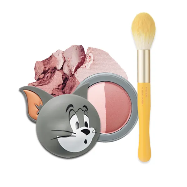 에뛰드 투톤치크돔 블러셔 PK001 영혼의단짝 3g + 제리 치크브러쉬 세트, 1세트