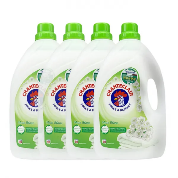 샹떼클레어 섬유유연제 화이트머스크 본품, 3L, 4개