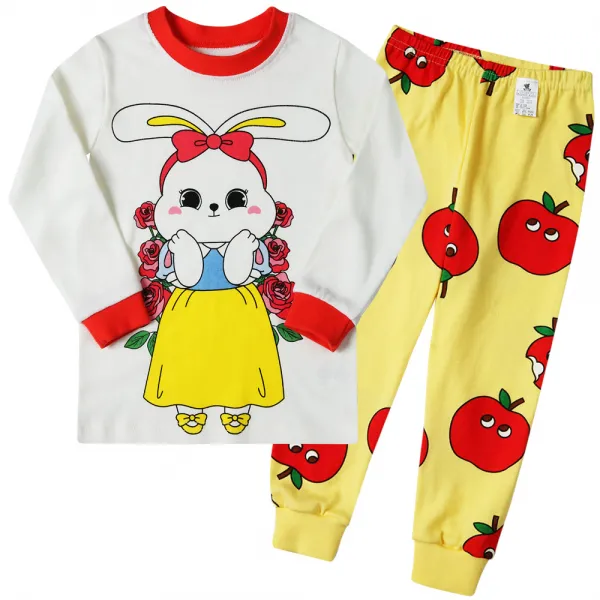 퓨코 아동용 토끼 백설 오가닉 내의 상하 세트