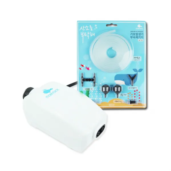 모비딕 저소음 2구 기포발생기 Mo S2 + 에어호스 패키지 1세트