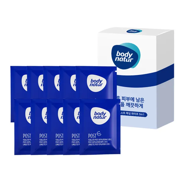 바디네이처 포스트 왁싱 와이프 피니싱 티슈 샤세, 10개