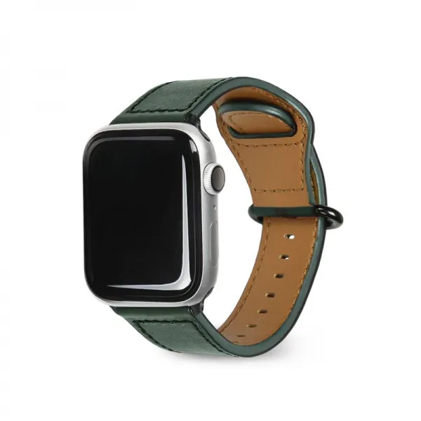 에가든 애플워치3/4/5/6/Se 가죽 스트랩 42/44mm 호환 가능 딥그린 1개