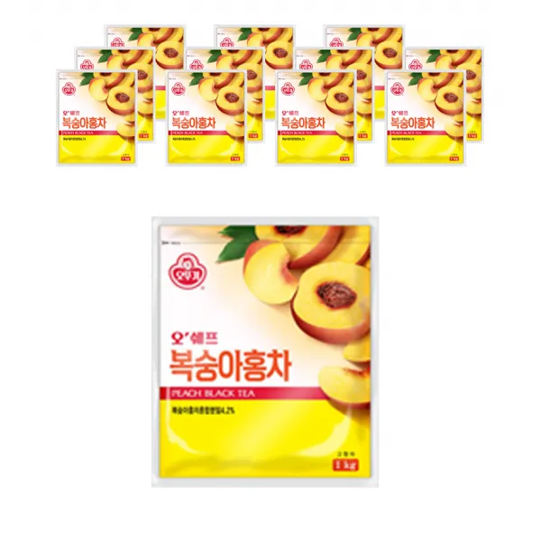 오뚜기 오쉐프 복숭아홍차 1kg 12개