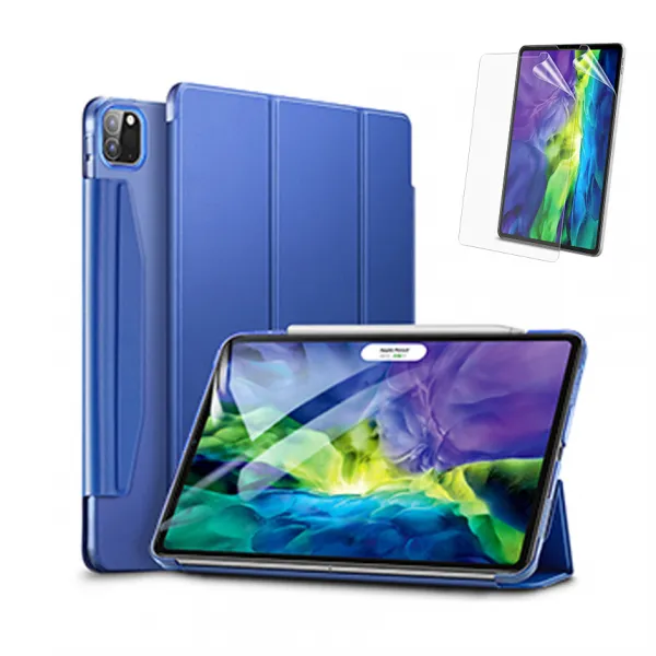 이에스알 스마트커버 태블릿 케이스 + 종이질감 액정보호필름 세트 Eb397 Ea986 네이비
